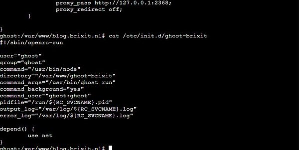 Running Ghost in Alpine Linux