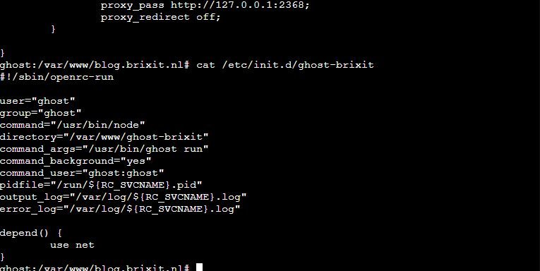 Running Ghost in Alpine Linux