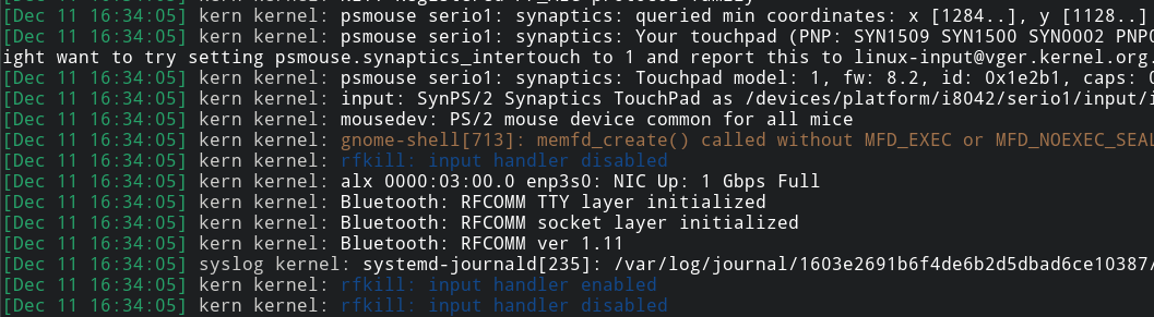 Looking closer at the syslog